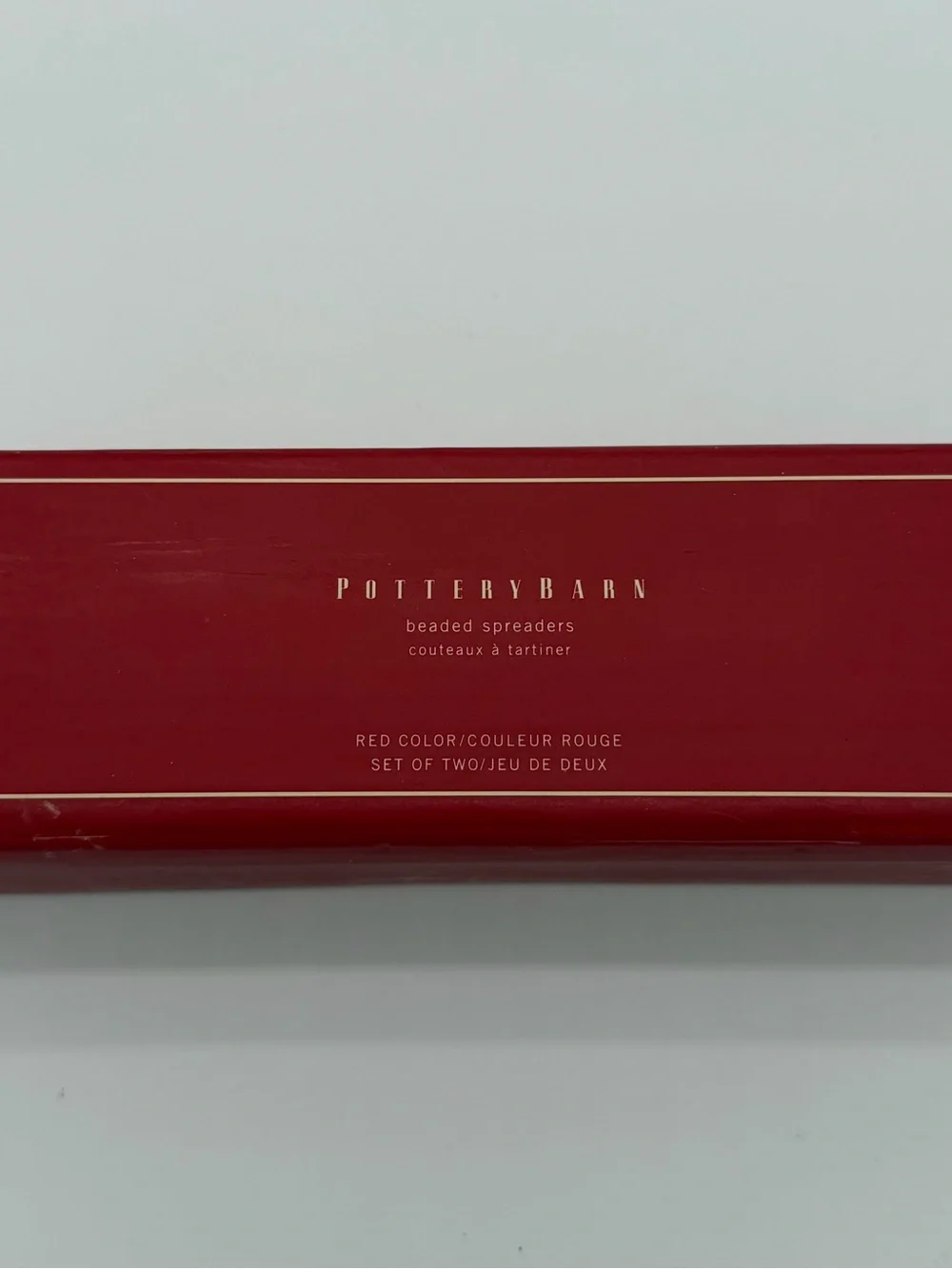 Set of 4 Pottery Barn Red Beaded Spreaders